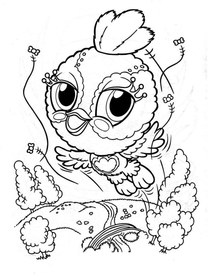 Färbung Huhn Zeichentrickfigur Zoobles