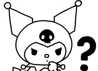 coloring book kuromi with question mark