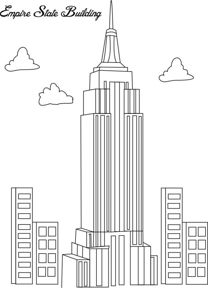 coloriage pittoresque de l'Empire State Building