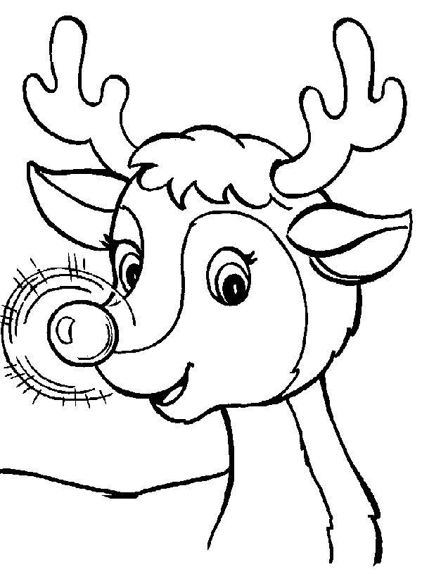 coloring page of little reindeer