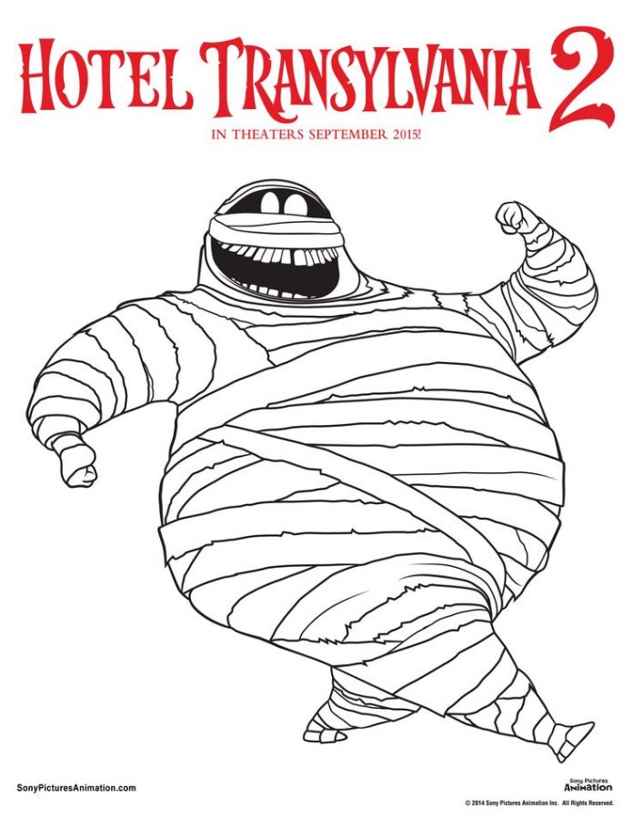 Coloring book mummy from the fairy tale hotel transylvania