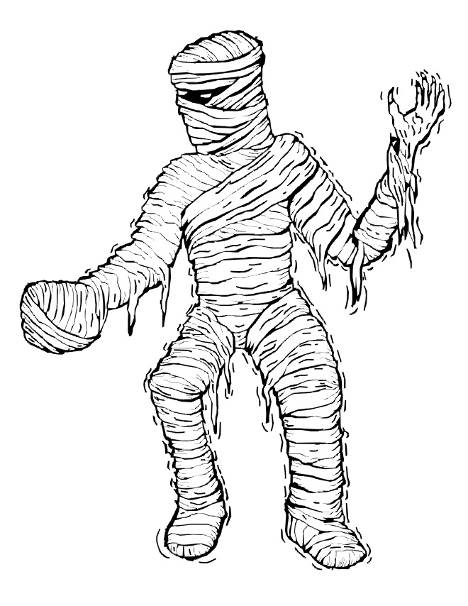 Children's mummy printable coloring book with fairy tale