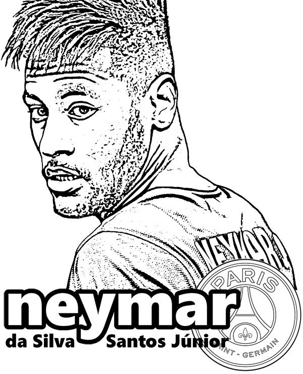 coloring page neymar at PSG