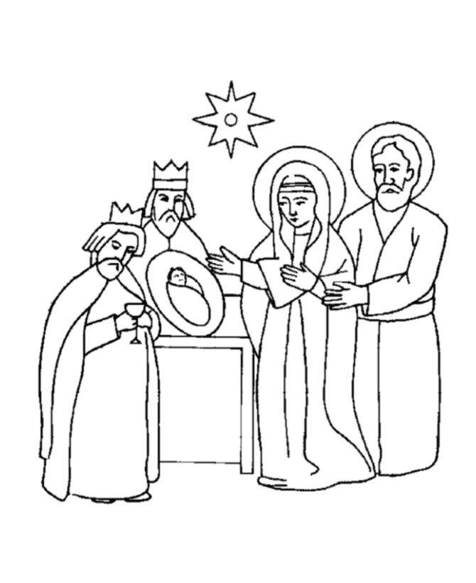 coloring page visit of the Kings