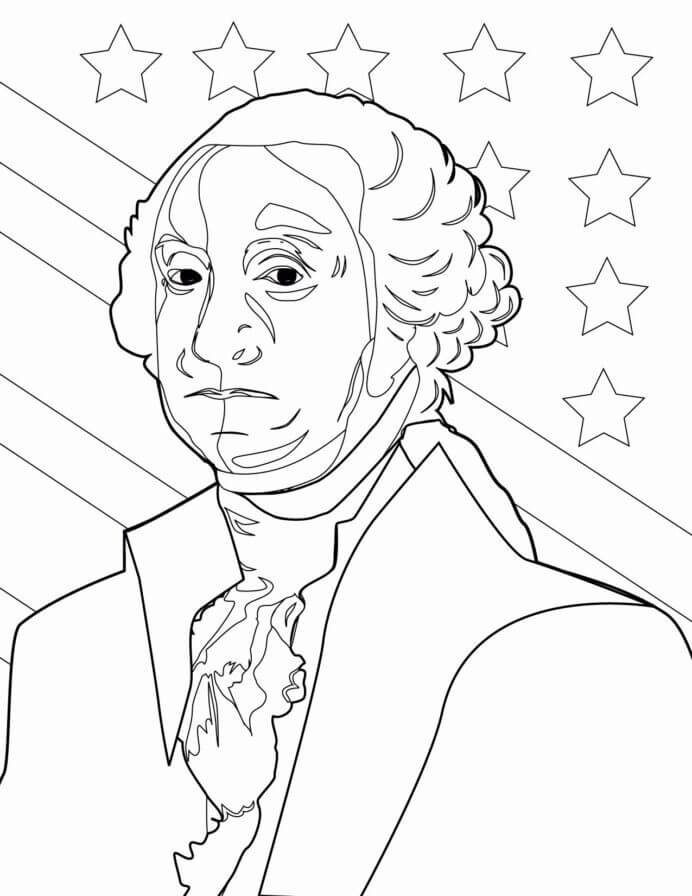 coloring page father of the American nation