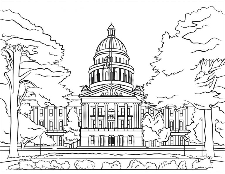 United States Capitol coloring book to print and online