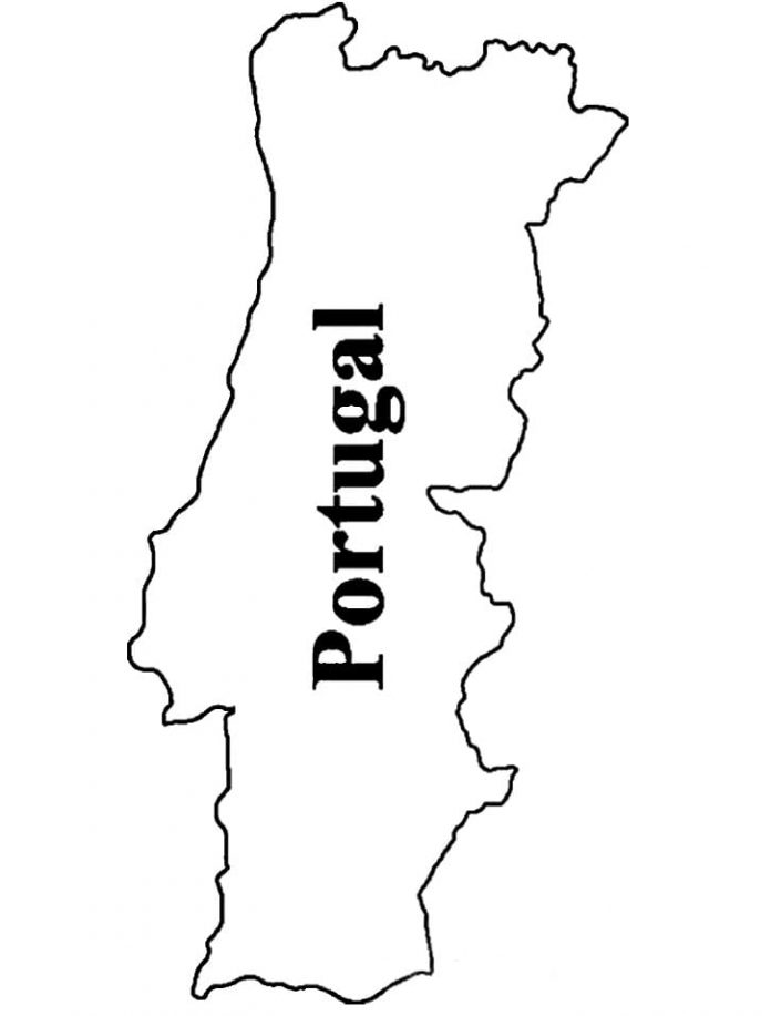 színező oldal Portugália országa