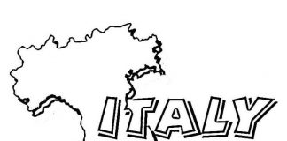 coloring page Italian state