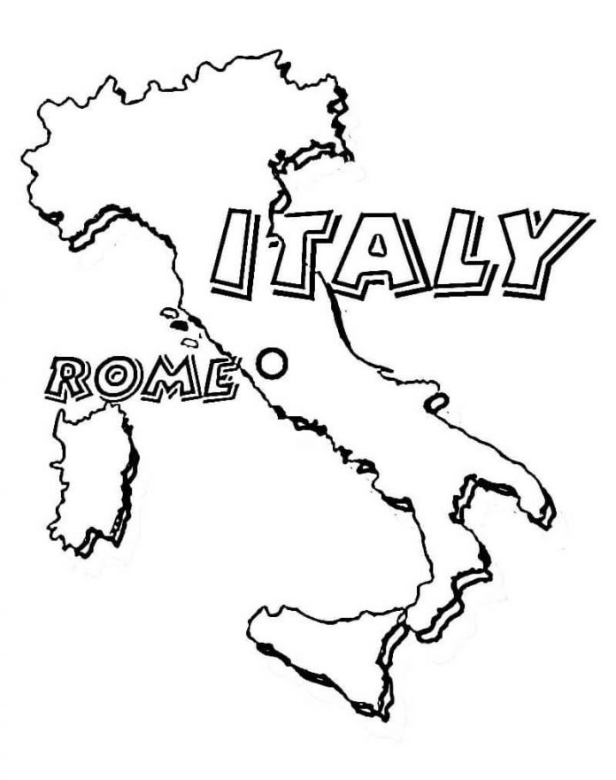 väritys sivu Italian maa