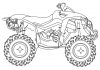 coloring book of a beautiful red quad bike