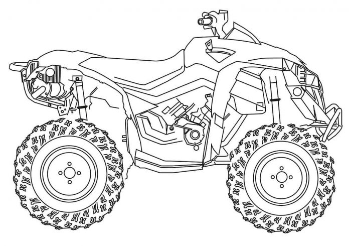coloring page beautiful red quad