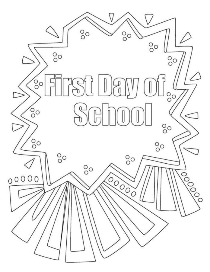 foglio da colorare primo giorno di scuola