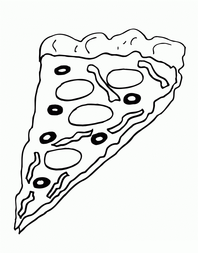 kolorowanka pizza z oliwkami