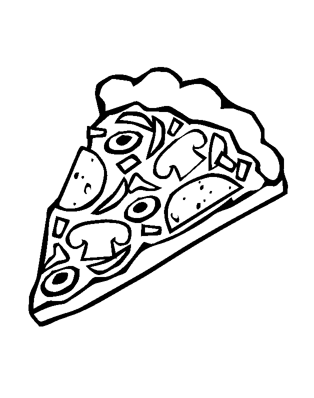 Omalovánky k vytisknutí pizza z trouby