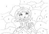 livre de coloriage paint by numbers little princess