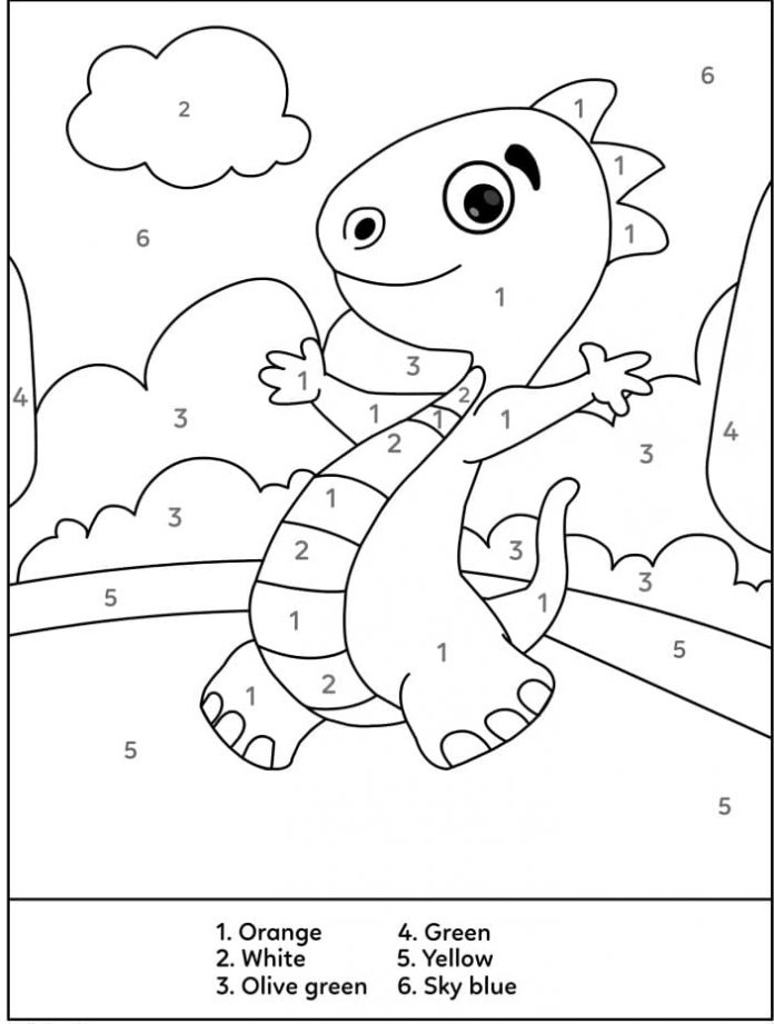 coloring book paint according to legend little dragon