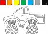 kolorowanka pomaluj według legendy monster truck