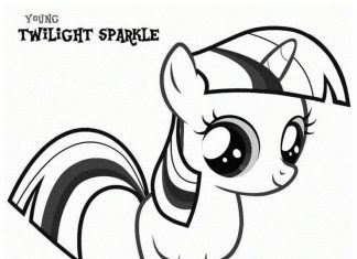 Printable Twilight Sparkle fairy tale characters coloring book