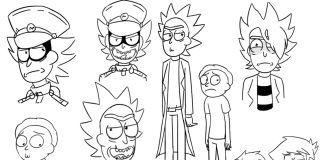 Livre de coloriage Rick et Morty à imprimer pour les enfants