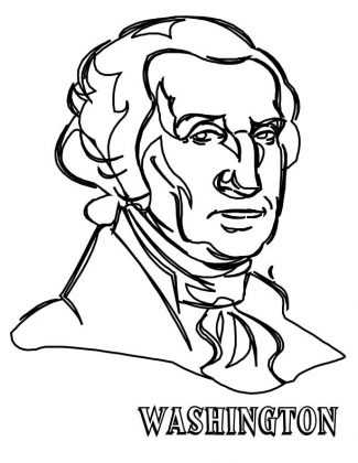 Coloring Book The Serious Face of America's President printable and online