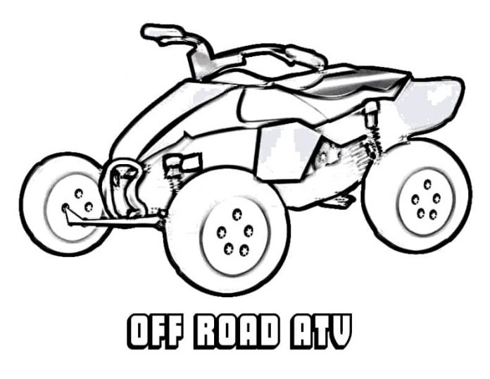 Omaľovánky quad off road atv