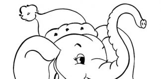 coloring book elephant reads printable book