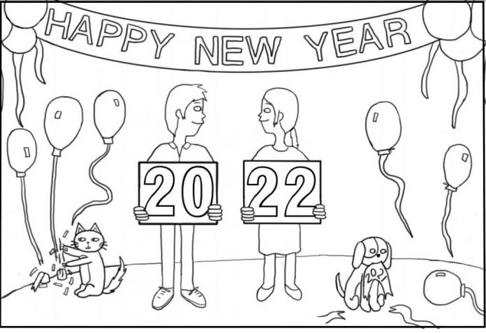 väritysarkki uudenvuodenaatto 2021 22