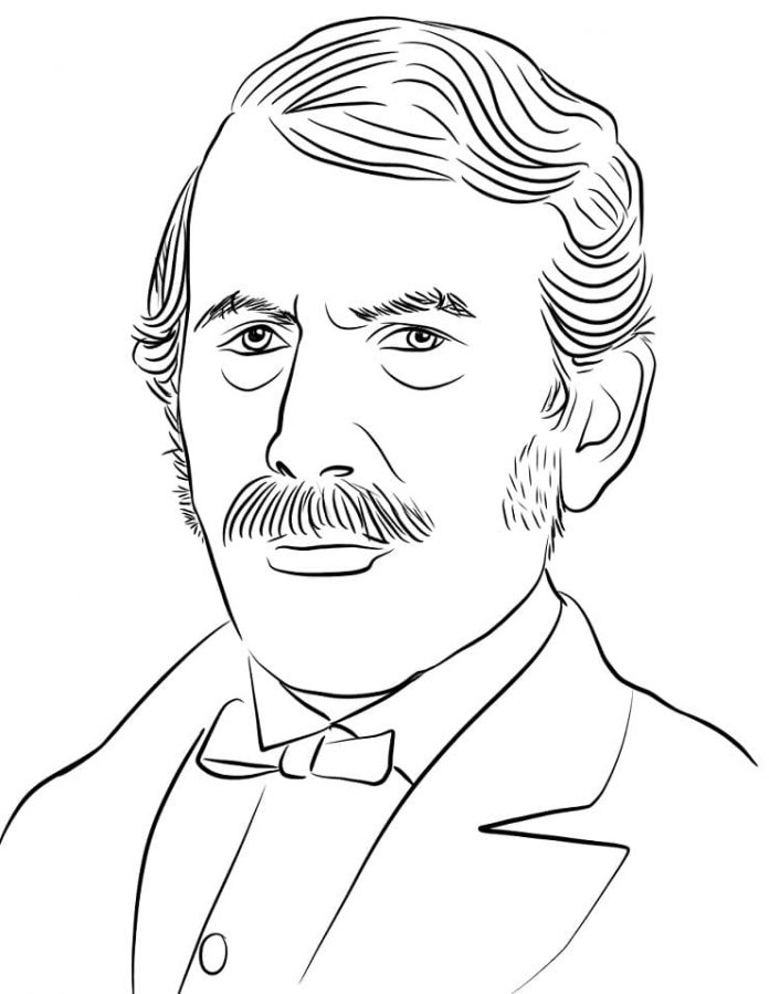 Coloring page Scottish doctor and explorer