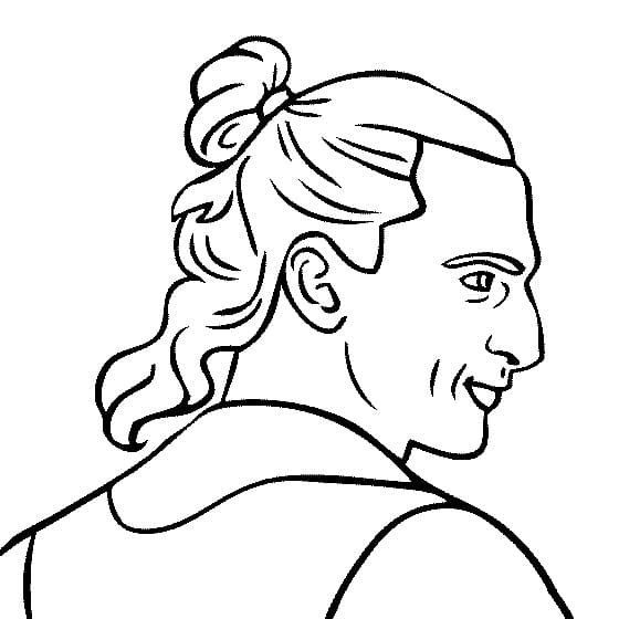 coloring page Swedish soccer player