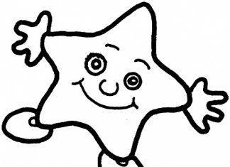 Malbuch Schablone Sterne zum Ausdrucken für Kinder