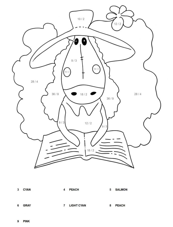 coloring book by color instruction