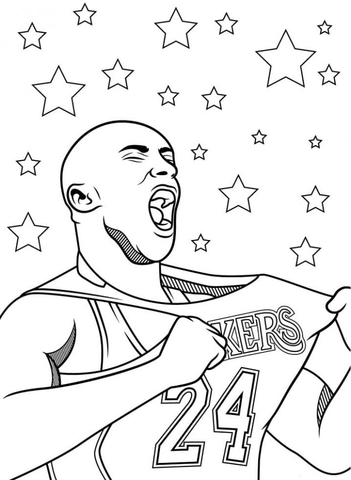 omaľovánka veľkej basketbalovej hviezdy