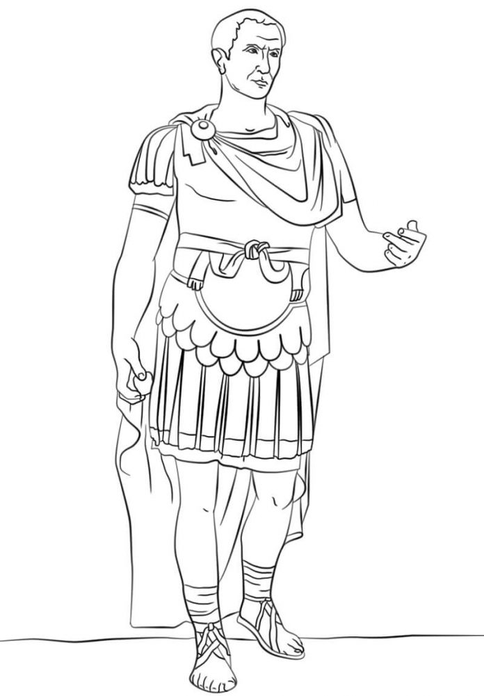 kolorowanka wielki cesarz Juliusz