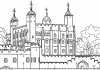 farvelægning Tower of London slot til udskrivning