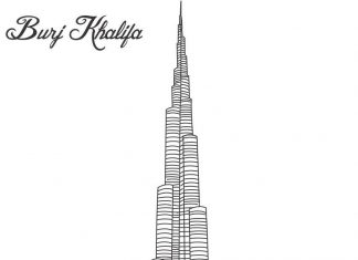 coloring book tall building