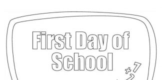 kolorowanka wyprawka na pierwszy dzień w szkole