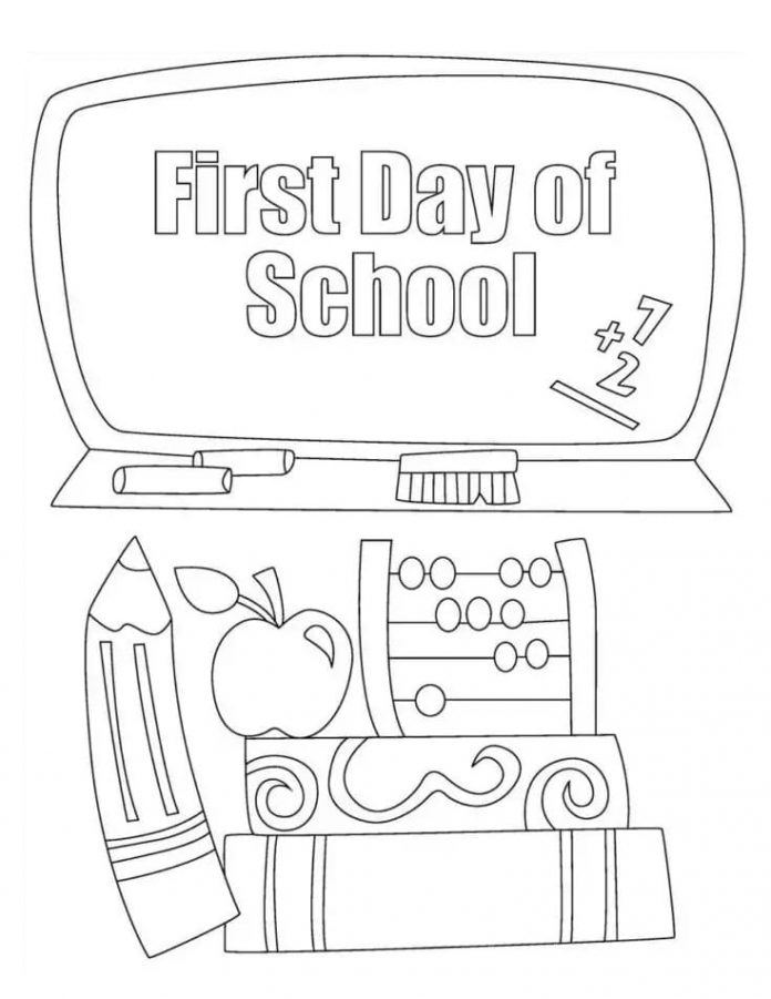 Malbuch für den ersten Schultag