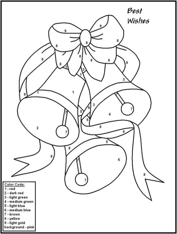 Christmas bells coloring book with instructions