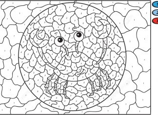 coloring book with crab instructions