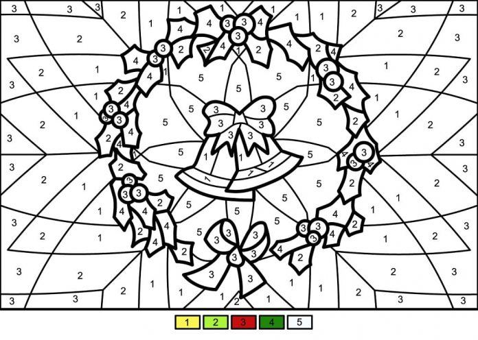 coloring book with instructions Christmas decoration