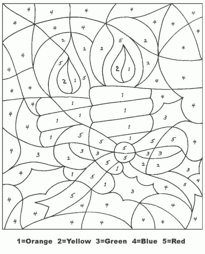 Christmas candles coloring book with instructions