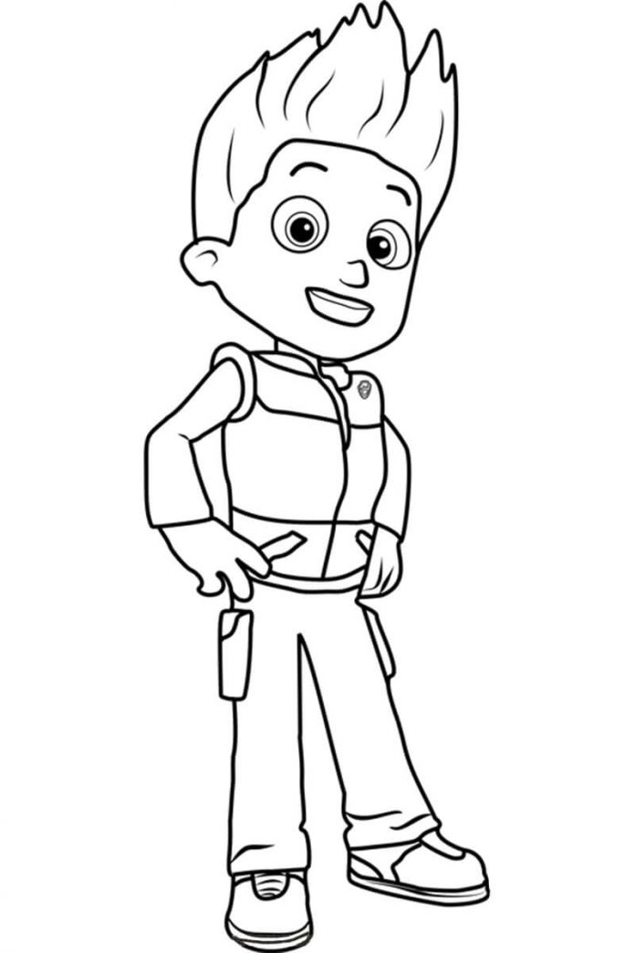coloring page happy Ryder