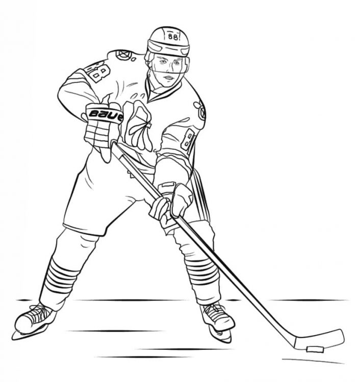page à colorier joueur NHL du jeu