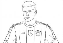 Barcelona match player coloring book - Rober Lewandowski