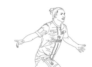 coloring page zlatan wins the competition