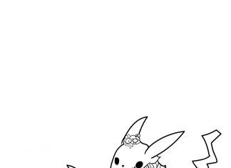 coloring page of mutant pikachu