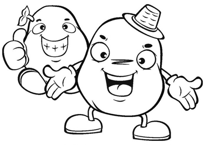 omalovánky šťastné brambory