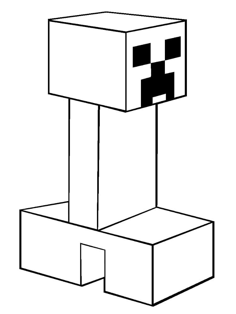 Creeper character from online coloring game
