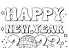 Printable Happy new year 2023 New Year's Eve coloring page