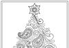 drzewko świąteczne choinka kolorowanka online